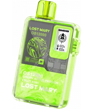 Электронная сигарета Lost Mary OS12000 Зеленое яблоко маракуя киви 20мг ОПТОМ     
