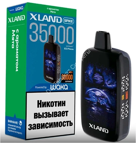   WAKA XLAND SPIKE 35000 затяжек 2% с ароматом Мята оптом    